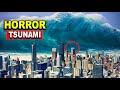 Mar Se Sale. Tsunami Arrastra a la gente y animales. Piden a Todos Huir de aquí