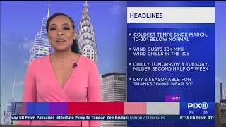 NY, NJ forecast: Brisk and breezy with temps in the 30s