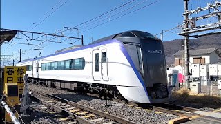 【E353系の本気!!】特急あずさ18号 新宿行  春日居町駅130km/h通過