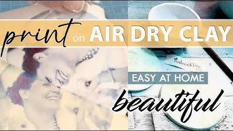 EASY Air Dry Clay Ideas - TRANSFER  PHOTOGRAPH or IMAGE TO CLAY AT HOME
