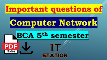 BCA 5th semester important questions of computer network || BCA 5th semester 2025