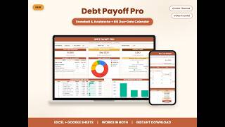 Debt Payoff Spreadsheet with Snowball & Avalanche - Full Walkthrough (Google Sheets + Excel)