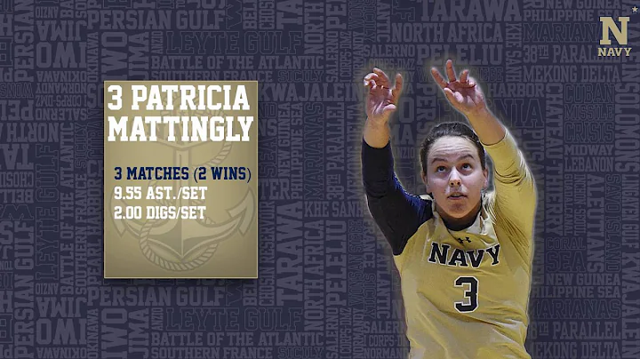 Navy VB - Patricia Mattingly Patriot League and NAAA Player of the Week