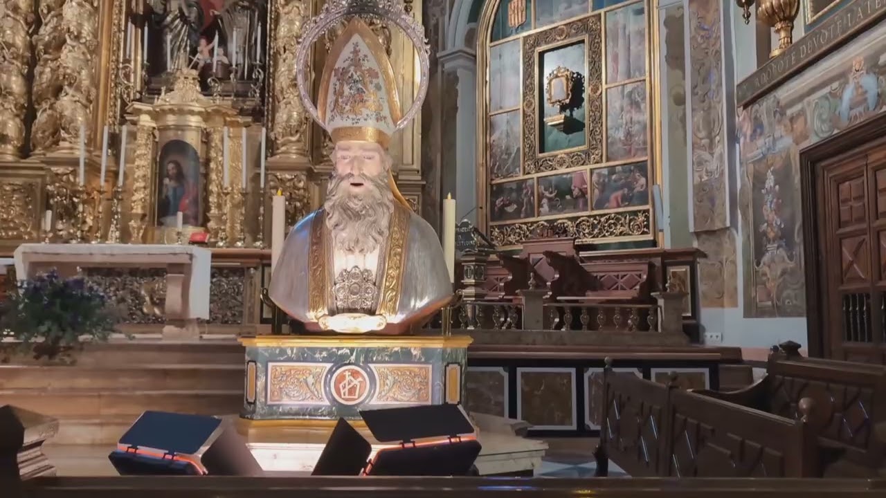 San Nicolás de Bari and San Pedro Mártir church in Valencia, Spain with its immersive show