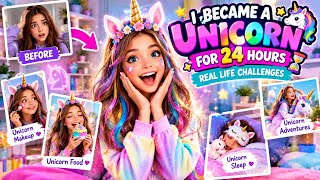 "✨ 24 Hours as a Magical Unicorn! 🦄 Fun Challenges &amp; Sing-Along Nursery Rhymes for Kids! 🎶"