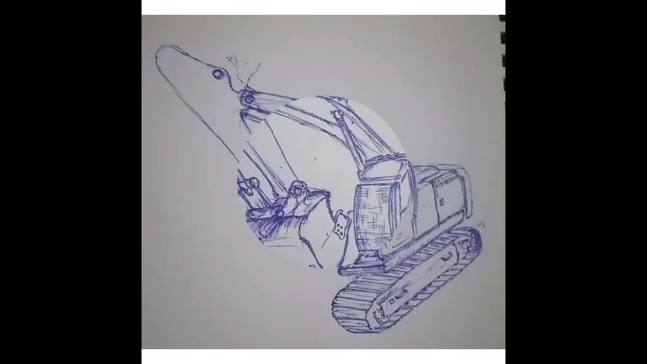pen art  excavator  