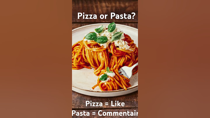 Pizza or Pasta? #music #food #trends