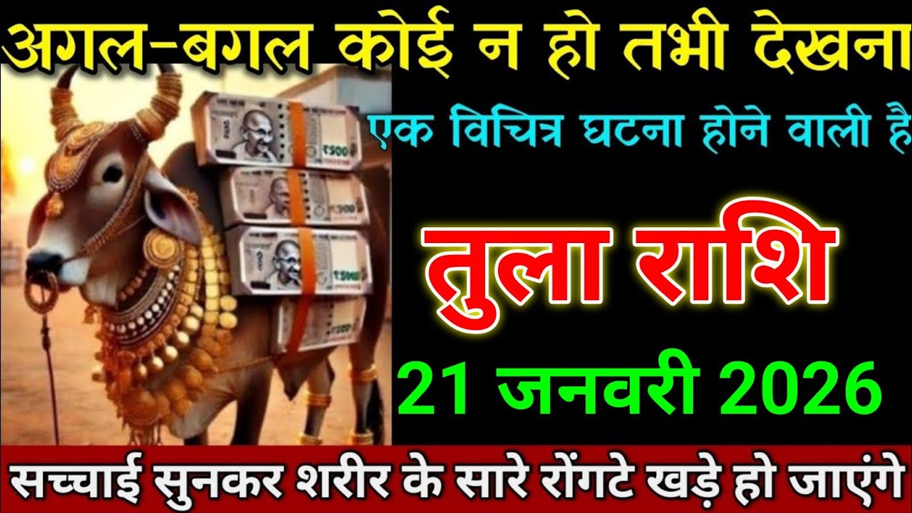तुला राशि 17 जनवरी 2026 अगल-बगल कोई न हो तभी देखना बड़ी खबर। Tula Rashi 