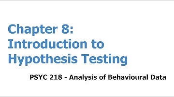 PSYC 218 - Ch 8 - Part 3 - Hypothesis Testing