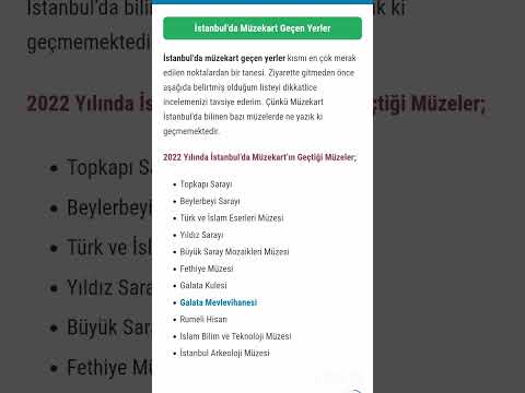 müze kartı İstanbul da geçen yerler ve fiyatları