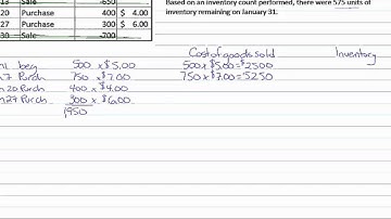 Inventory costing - FIFO, Periodic