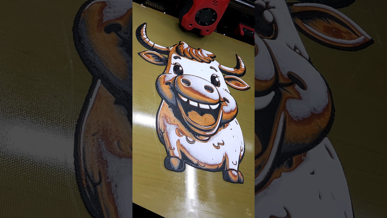 Painting with a 3D Printer: Happy  Cow