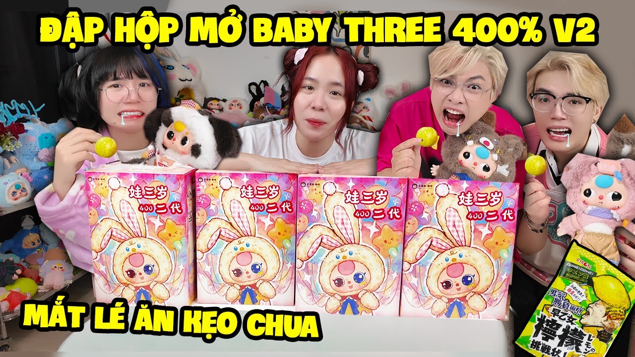 SAMMY ĐẬP HỘP MỞ BABY THREE 400% V2 MỚI NHẤT ! RA MẮT LÉ ĂN KẸO CHUA NHẤT THẾ GIỚI