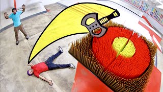 Game Of EPIC AXE THROWING! / Longest Throw Ever!?