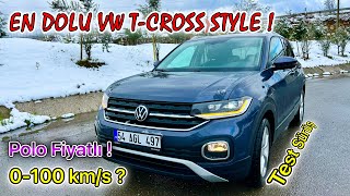 KARLI HAVA VW TCROSS TEST SÜRÜŞ ! | 2022 YENİ VW T-CROSS STYLE ! | 0-100 KM/S KONFOR VE YAKIT NASIL?