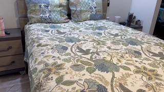 Secgo King Size Comforter Set - 100% Cotton Patchwork Quilt King Size - 3-Piece