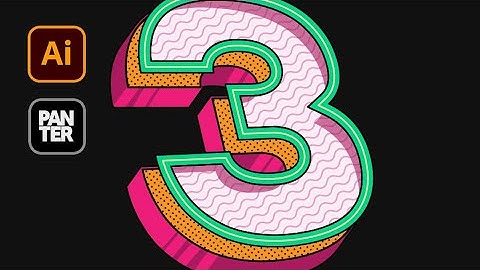 How To Make DOPE Illustrative 3D Text In Illustrator!