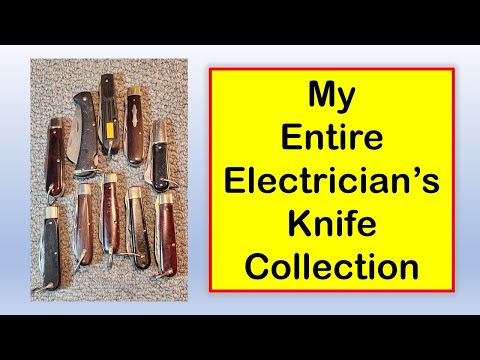 My Entire Electrician's Knifes Collection! @Warthogg1