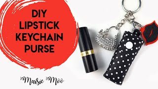 How to Make a Faux Leather Chapstick Holder Keychain | No-Sew CricutDIY