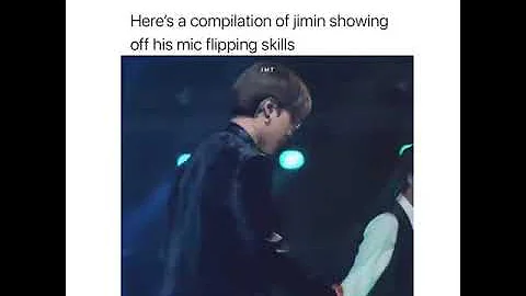 Jimin showing Off his Mic flipping style😌 #jimin #bts #happyjiminday #chimchim