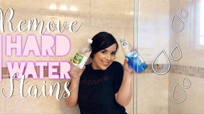How To Remove Hard Water Stains on Glass Shower Doors With BioClean Hard  Water Stain Remover 