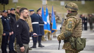 Зеленський взяв участь у заході з нагоди відзначення 9-ї річниці Нацгвардії та нагородив військових