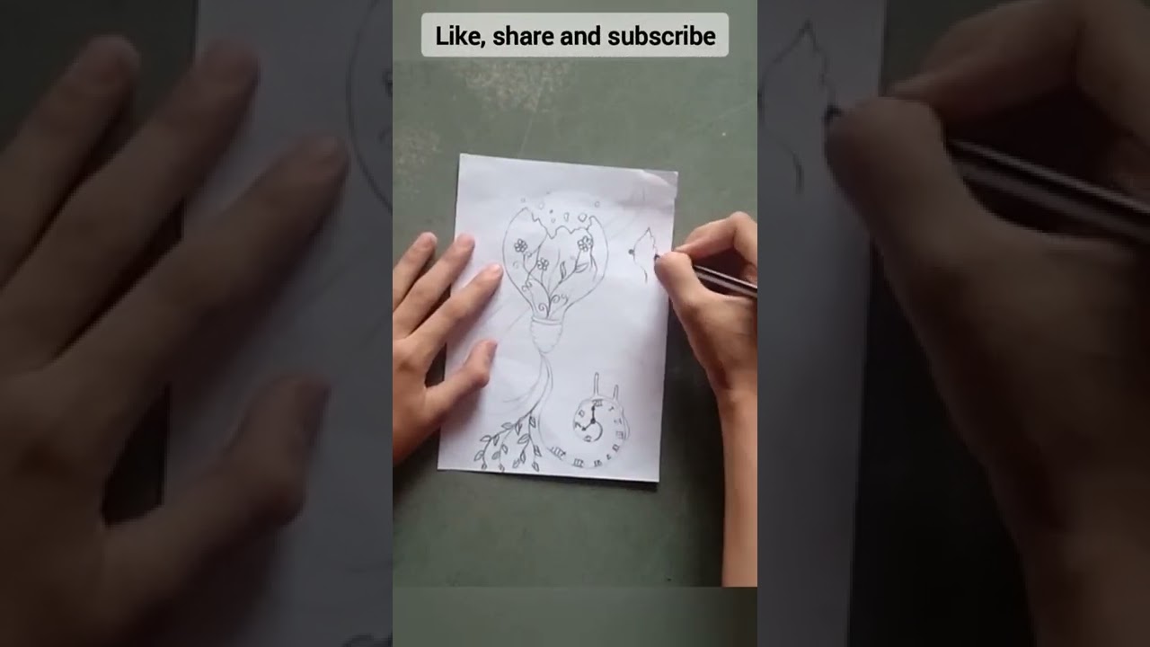 unique bulb drawing 