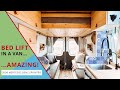 VAN TOUR | Amazing Sprinter Van Conversion (with an awesome bed lift!) | Van Life Australia