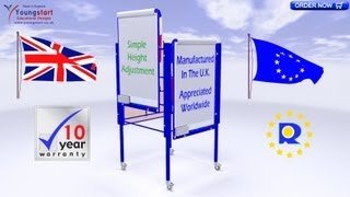 Four Boarded Whiteboard Easel