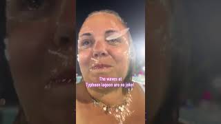 The waves at Typhoon lagoon are no joke! 😮 babies view 🐣 #babiesview