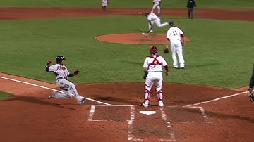 ATL@BOS: Markakis drives an RBI single to center