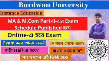 Burdwan University Distance  MA M.Com  Part- II Exam Schedule.#bu dde #helping hand