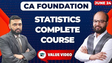 Statistics Complete Course CA Foundation June 24 | Free CA Foundation Statistics Online Course