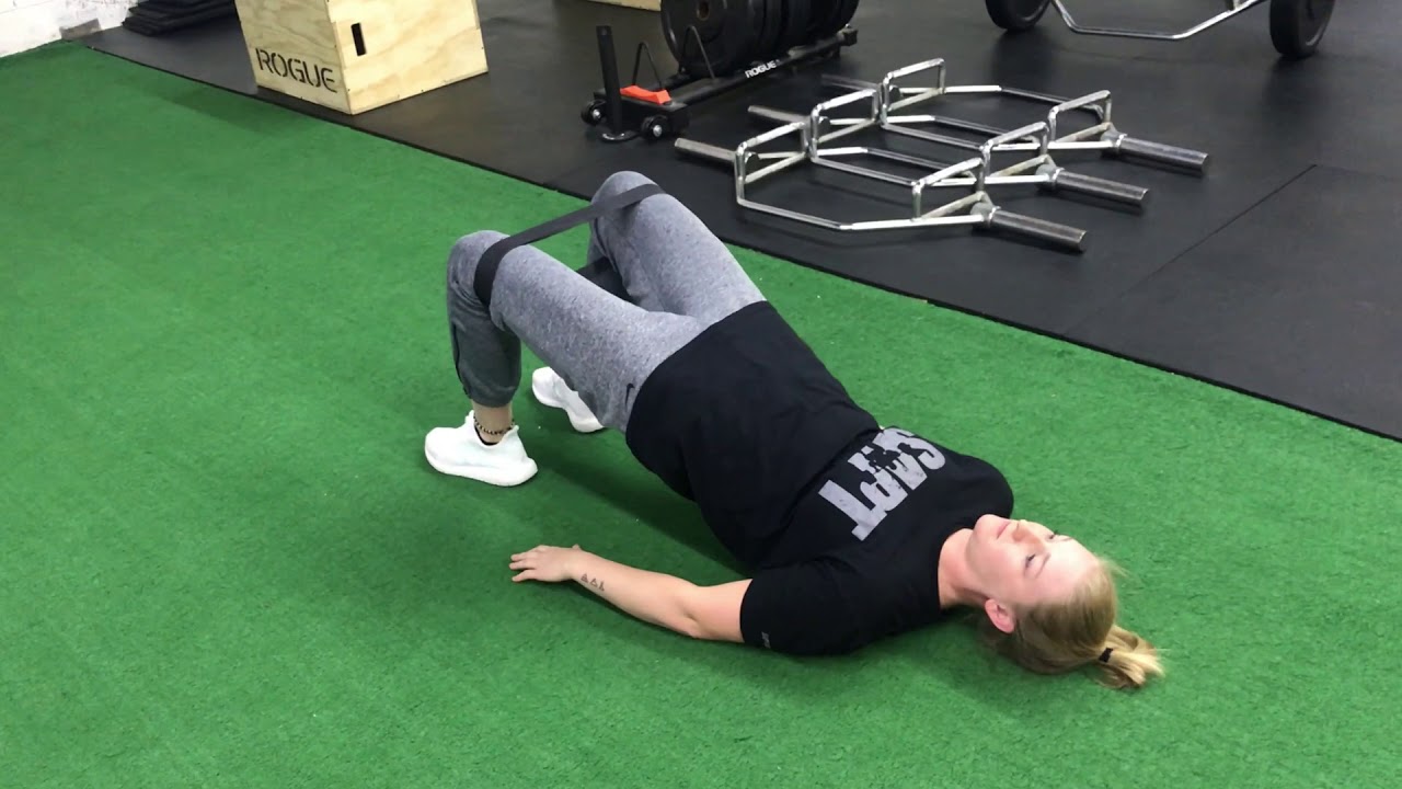 Banded Glute Bridge - YouTube