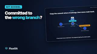 Committed to the wrong branch in Git Move the commit | FluxGit