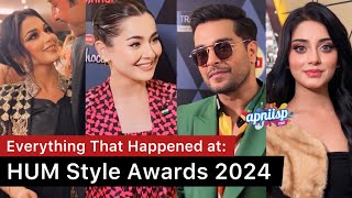 Hum Style Awards 2024 with Hania Aamir, Asim Azhar, Alizeh Shah, Bilal Saeed, Shahroz & Sadaf Kanwal