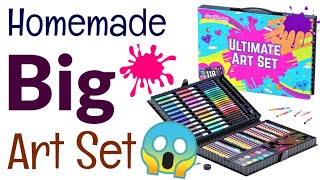 DIY Art Kit 🌈How to make Ultimate Huge Art kit at home/Homemade Art Kit/Organizing  Huge Art Supplies 