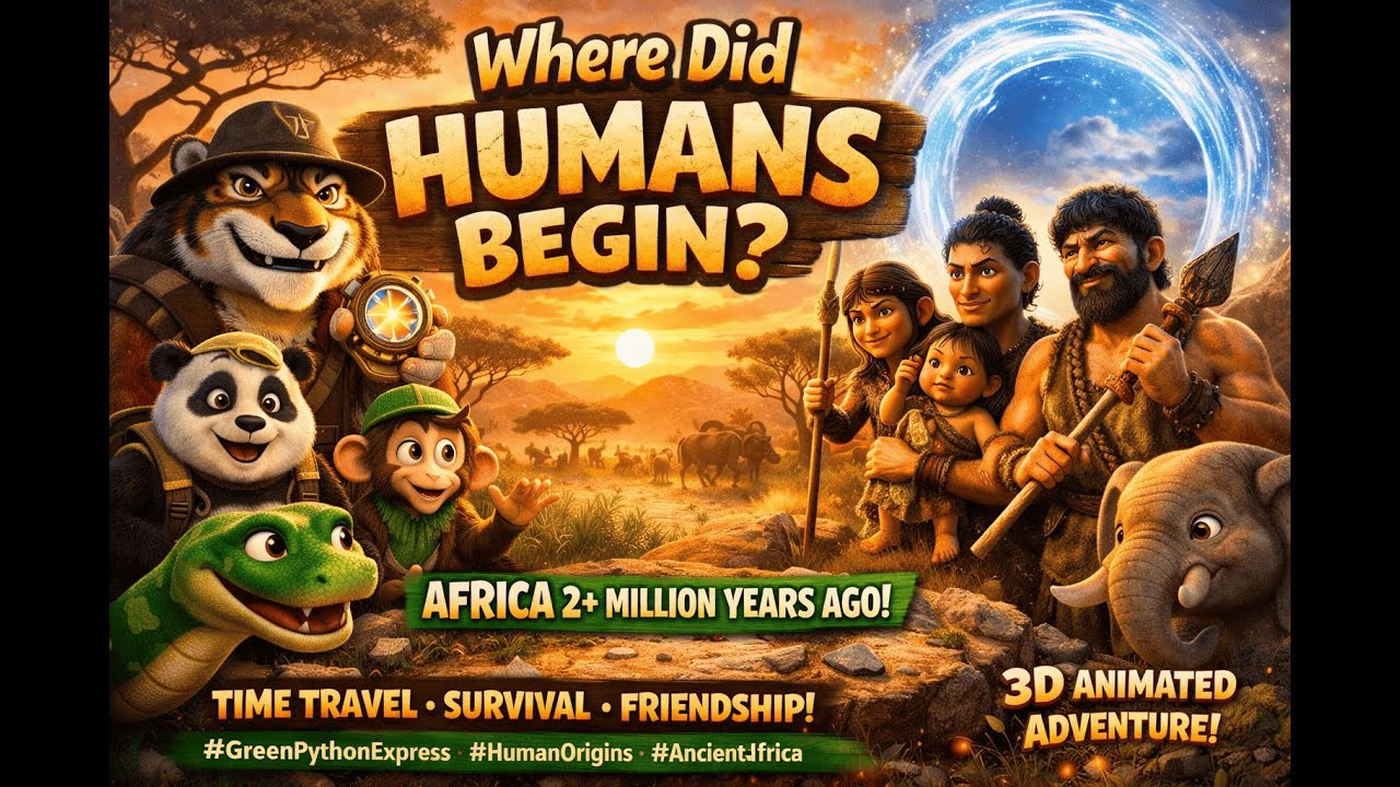 First Humans in Africa! | Prehistoric Adventure with the Magic Compass | Green Python Express