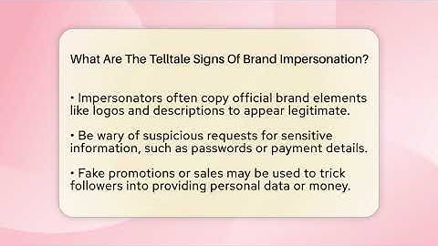 What Are The Telltale Signs Of Brand Impersonation? - Everyday-Networking