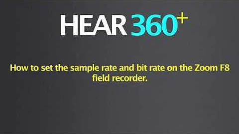 How to set the Sample Rate and Bit Rate on the Zoom F8.