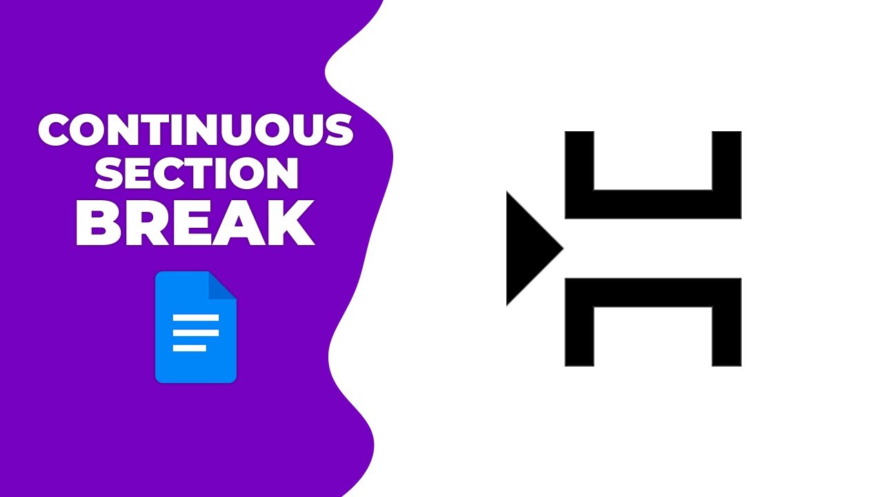 How to insert a continuous section break in Google Docs