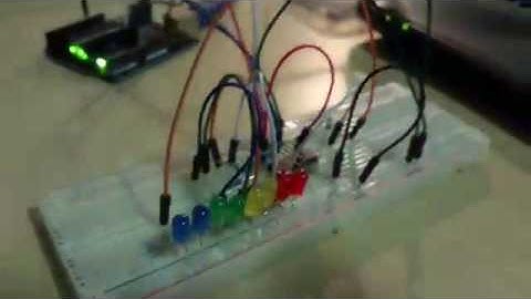 LEDs lit in action (using ELEGOO UNO R3)