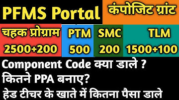 PTM, SMC, chahak, TLM Program ke liye paisa kaise nikale / pfms portal scheme component code #pfms