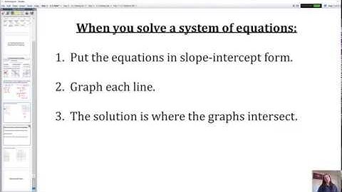 3.2 - Solving Systems of Linear Equations by Graphing