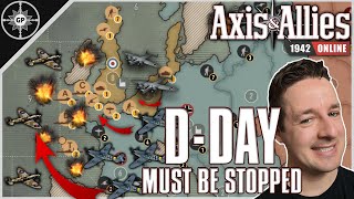 I NEED TO STOP D-DAY! | Axis & Allies 1942 Online | Axis Full Match