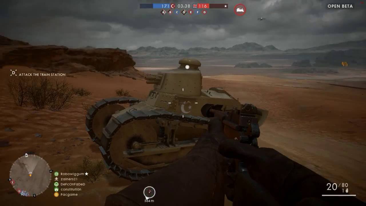 Battlefield 1 Beta: FT-17 Light Tank In Game Model