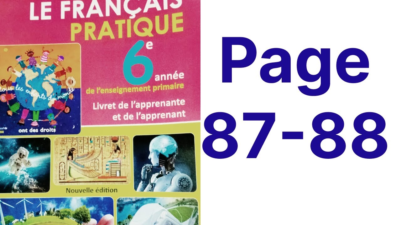 Français Pratique 6eme AEP  Conjugaison L'Impératif Présent Verbes Du 1er Groupe Page 87 88