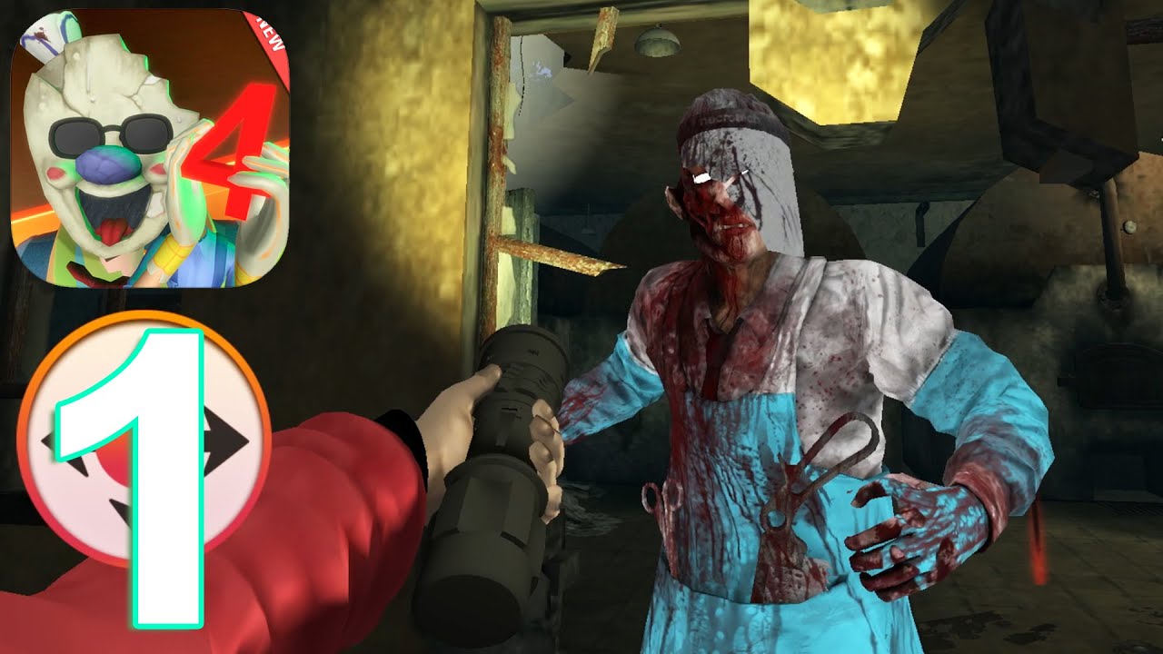 Dark Ice Scream Neighbor 4 Gameplay Walkthrough Part 1 (IOS/Android)