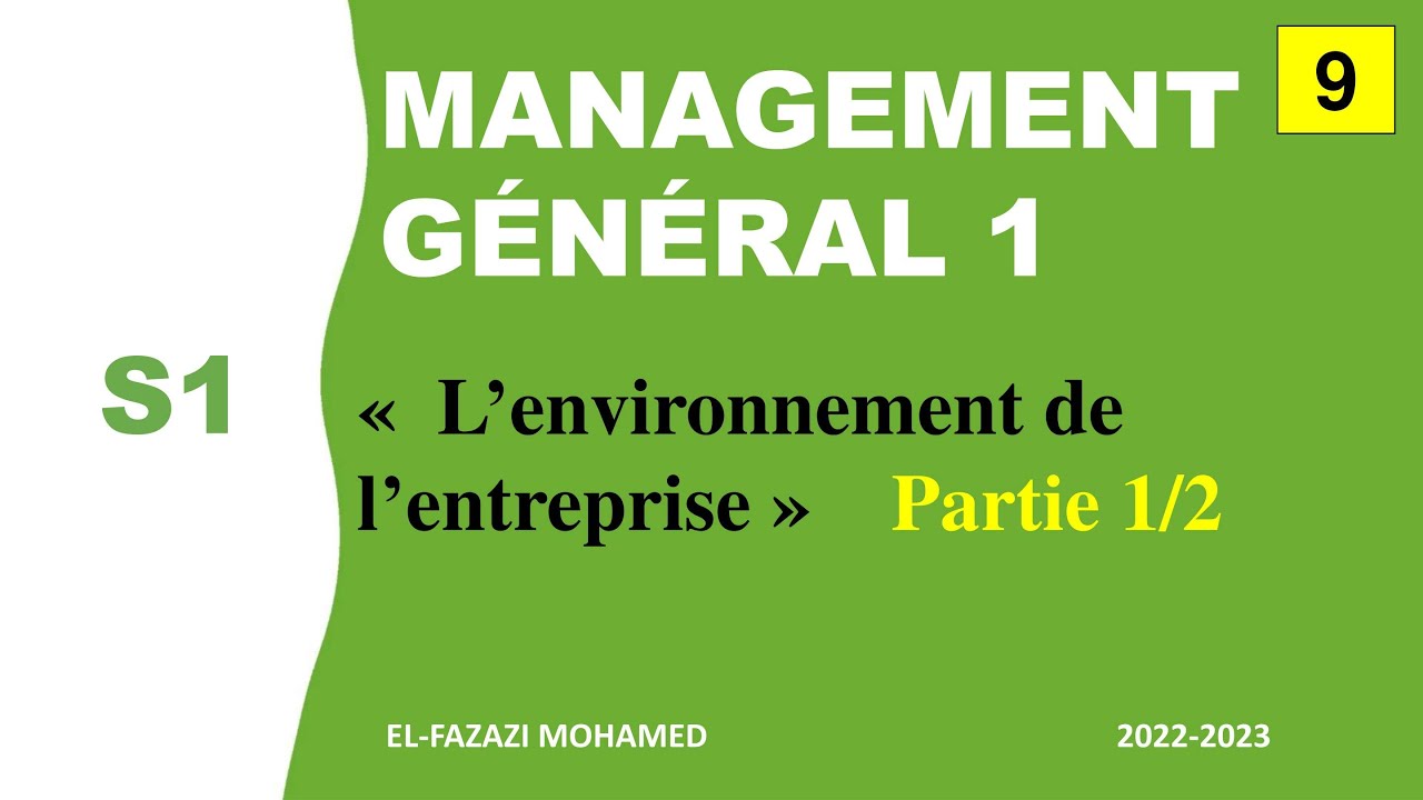 L’environnement de l’entreprise (Partie 1/2) en Darija || EP 9 - YouTube