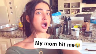 Making cake with my mom🤭!!